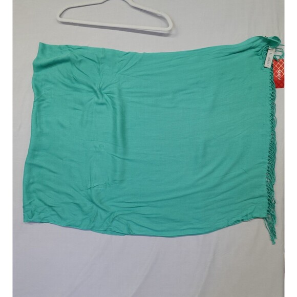 NWT APT. 9 Wide Scarf Green Blue Wraps Shawl Ski Fringe Skiing Winter Warm Cozy - Picture 8 of 16